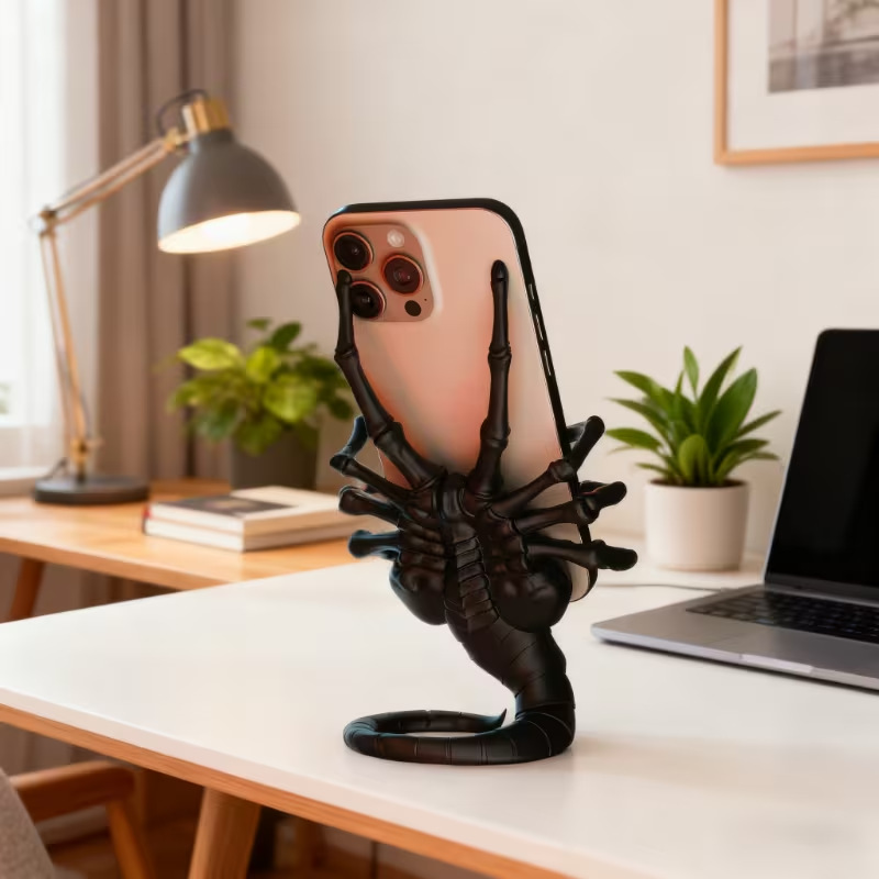 Action Figure Stand - Creative Alien Facehugger Phone Stand, Alien
