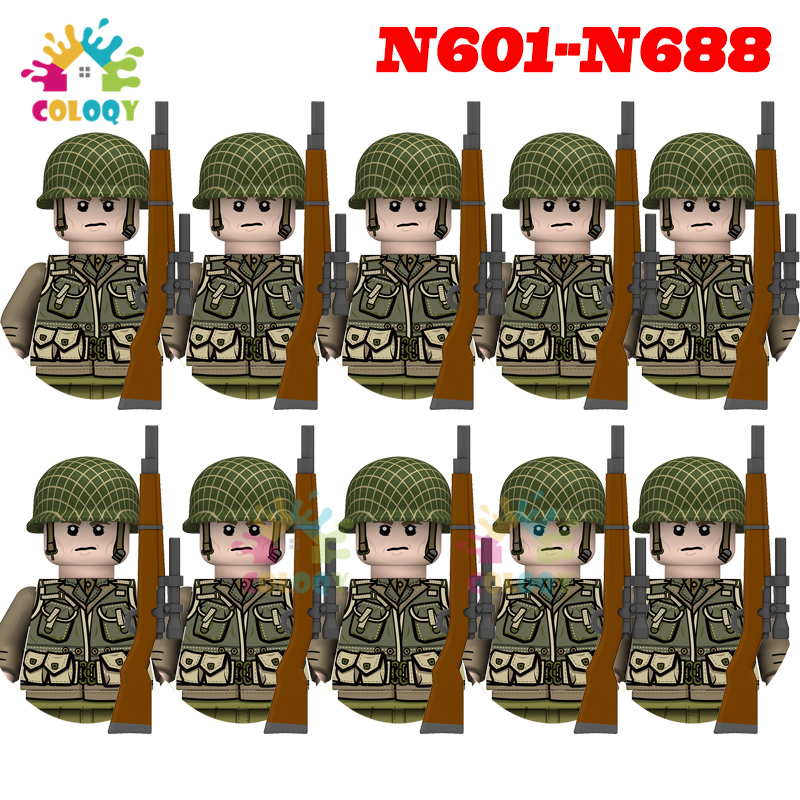 Lego Minifigure Holder - Kids Toys WW2 10pcs/set N601-N688 Building