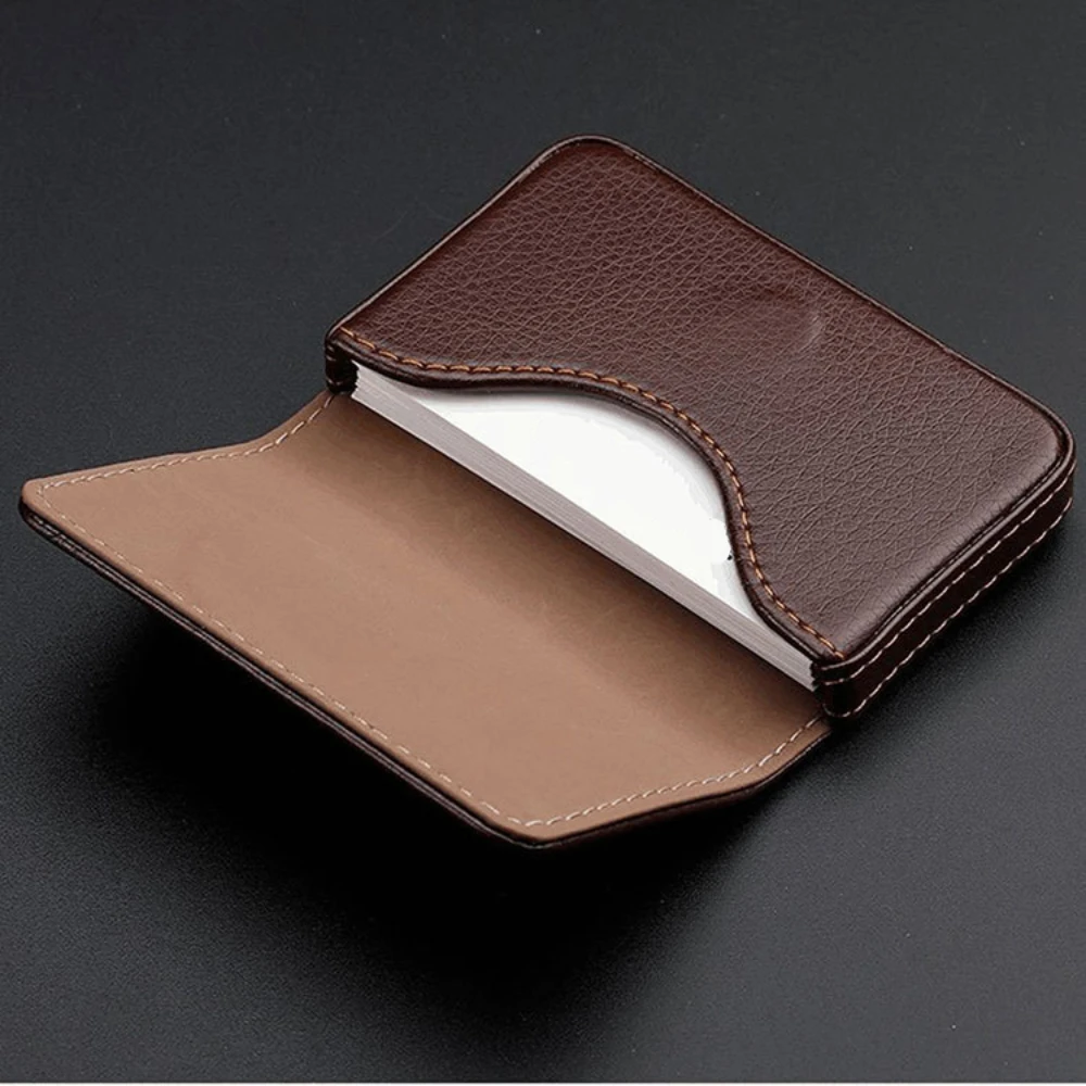 Card Top Loader - Sized Stitched PU Leather Credit Card