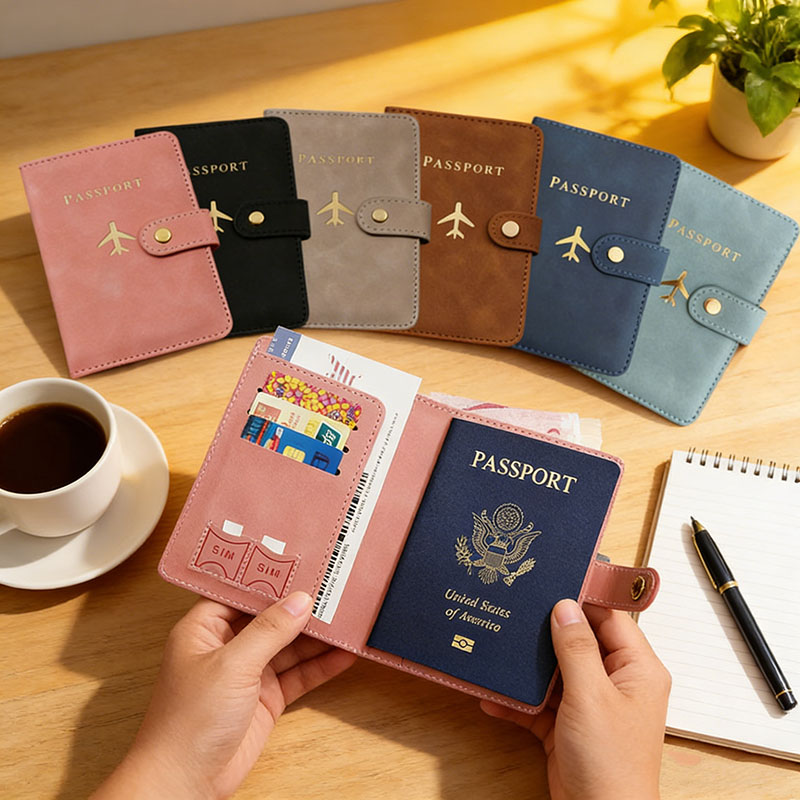 Card Top Loader - Leather Passport Holder Covers Case for
