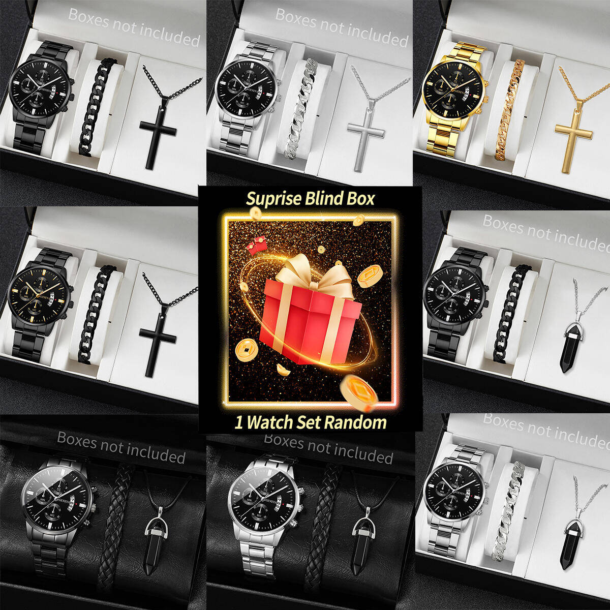 Mystery Box Blind Bag - Surprise Mystery Watch Blind Box-3PCS/Set Fashion
