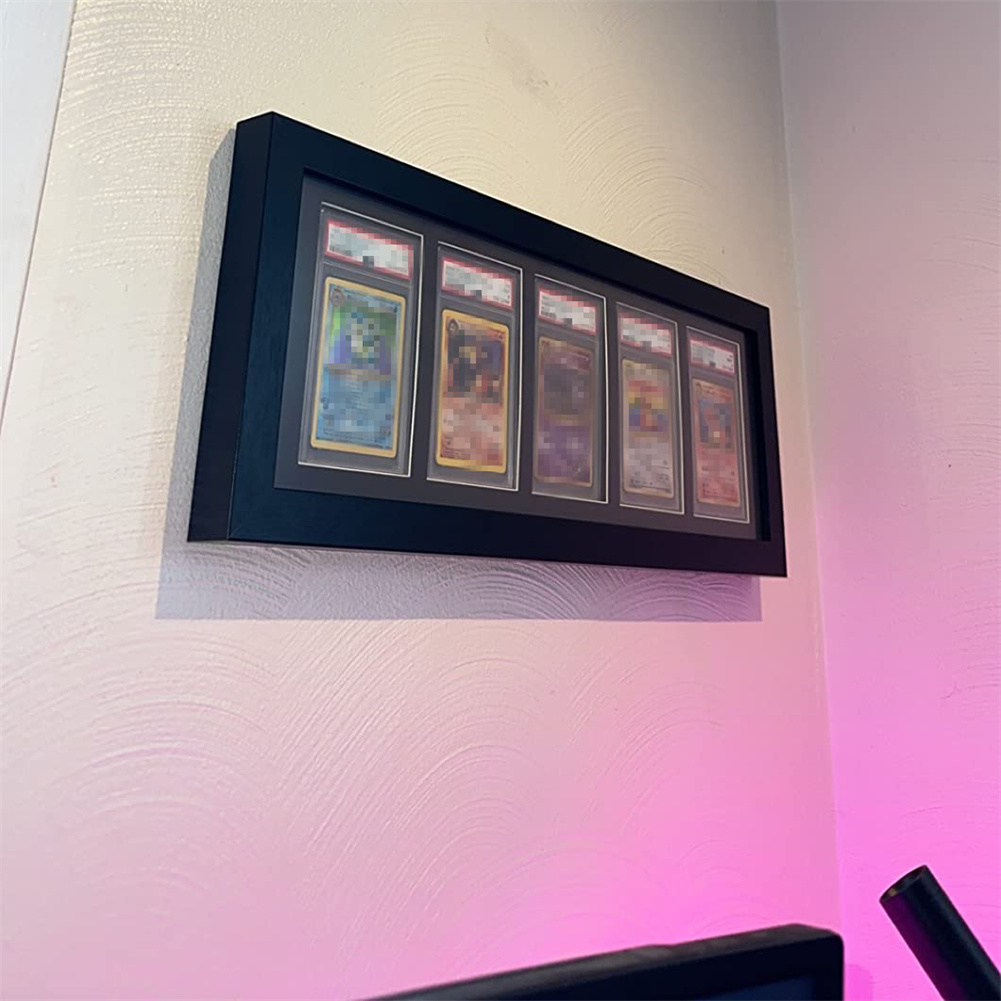Graded Card Display - 3-9 Grids Wooden Graded Sports Card