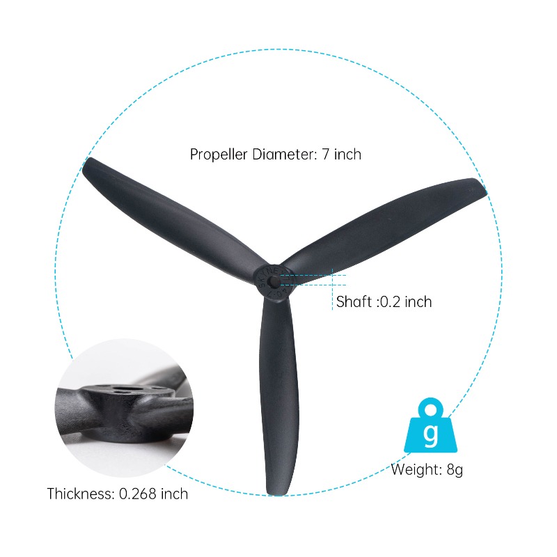 7X4X3 7040 Propeller 7-Inch Bl - đánh giá và giá Model Airplane Plastic