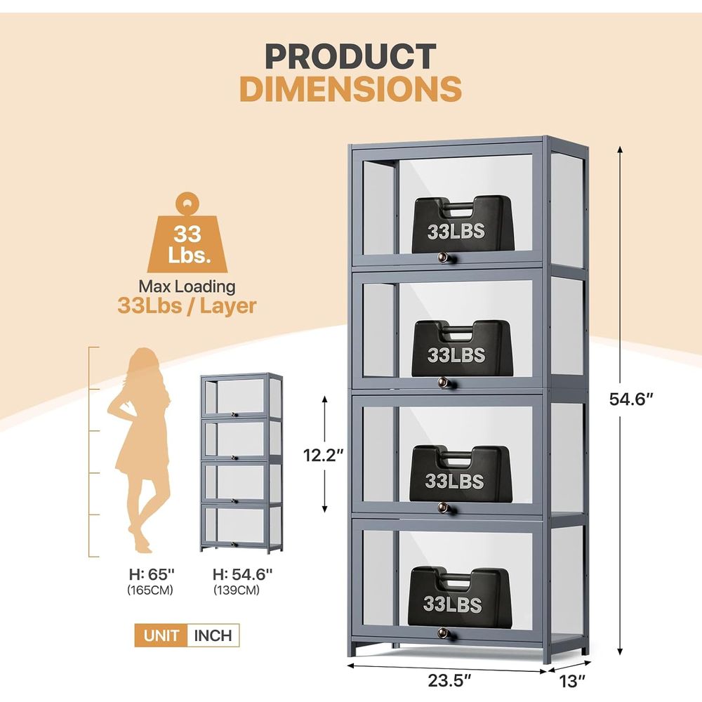 4-Tier Acrylic Display Case fo - đánh giá và giá Display Case Acrylic
