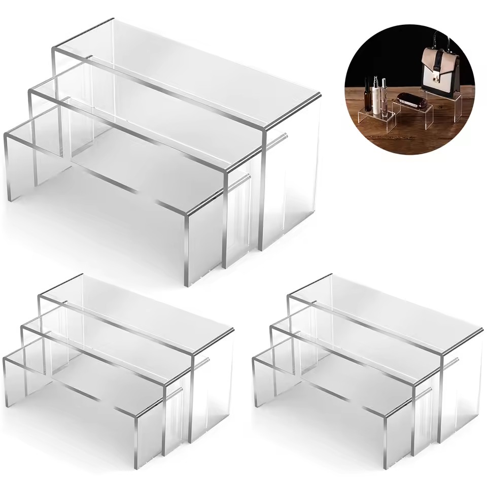 3/6/9/12Pc Clear Acrylic Displ - đánh giá và giá Display Risers Set