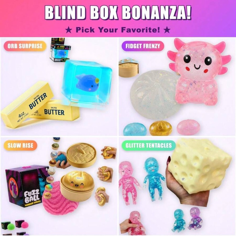 Cute Surprise Fidget Toy Stres - đánh giá và giá Mystery Box Blind Bag