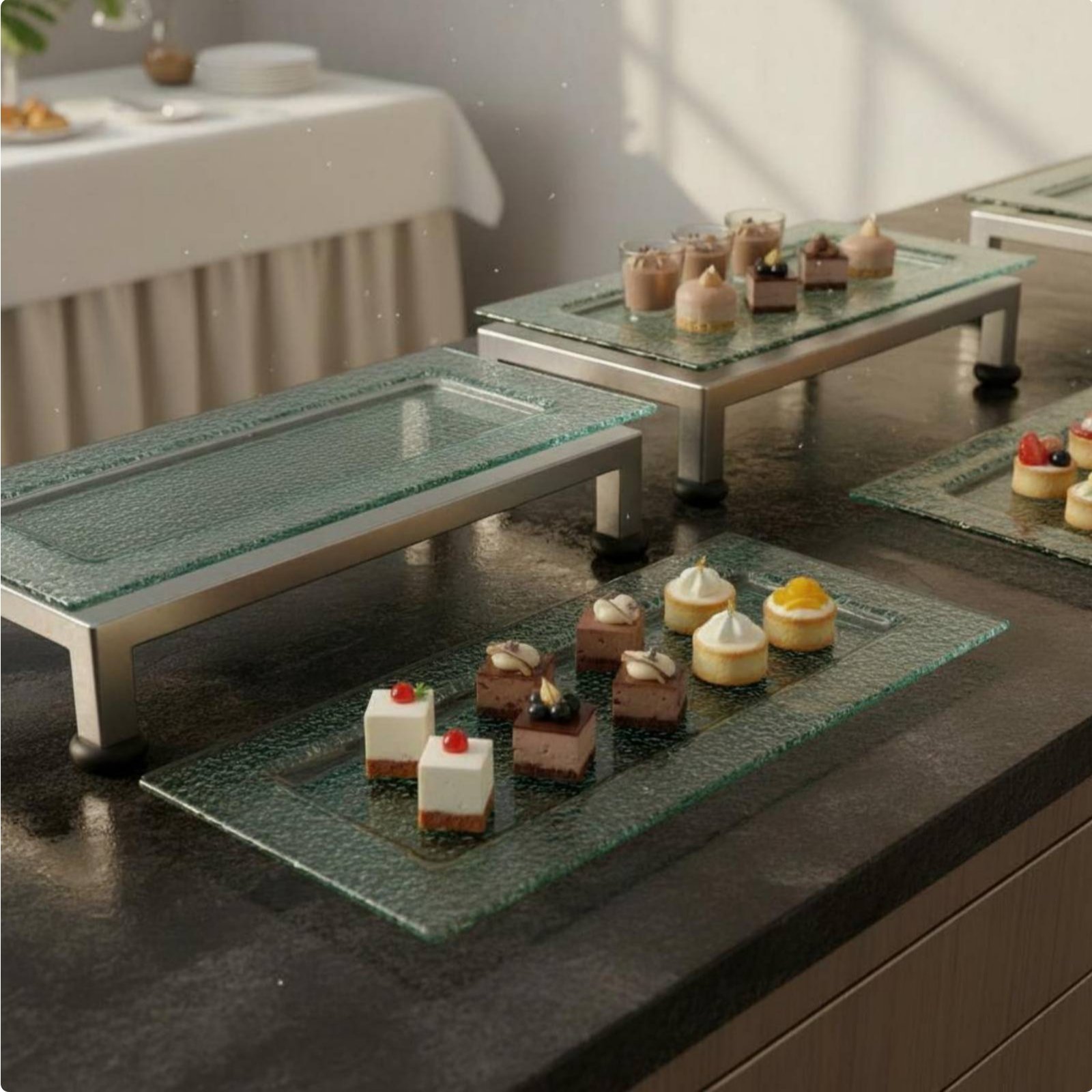 3-Tier Serving Stand Multifunc - đánh giá và giá Display Risers Set
