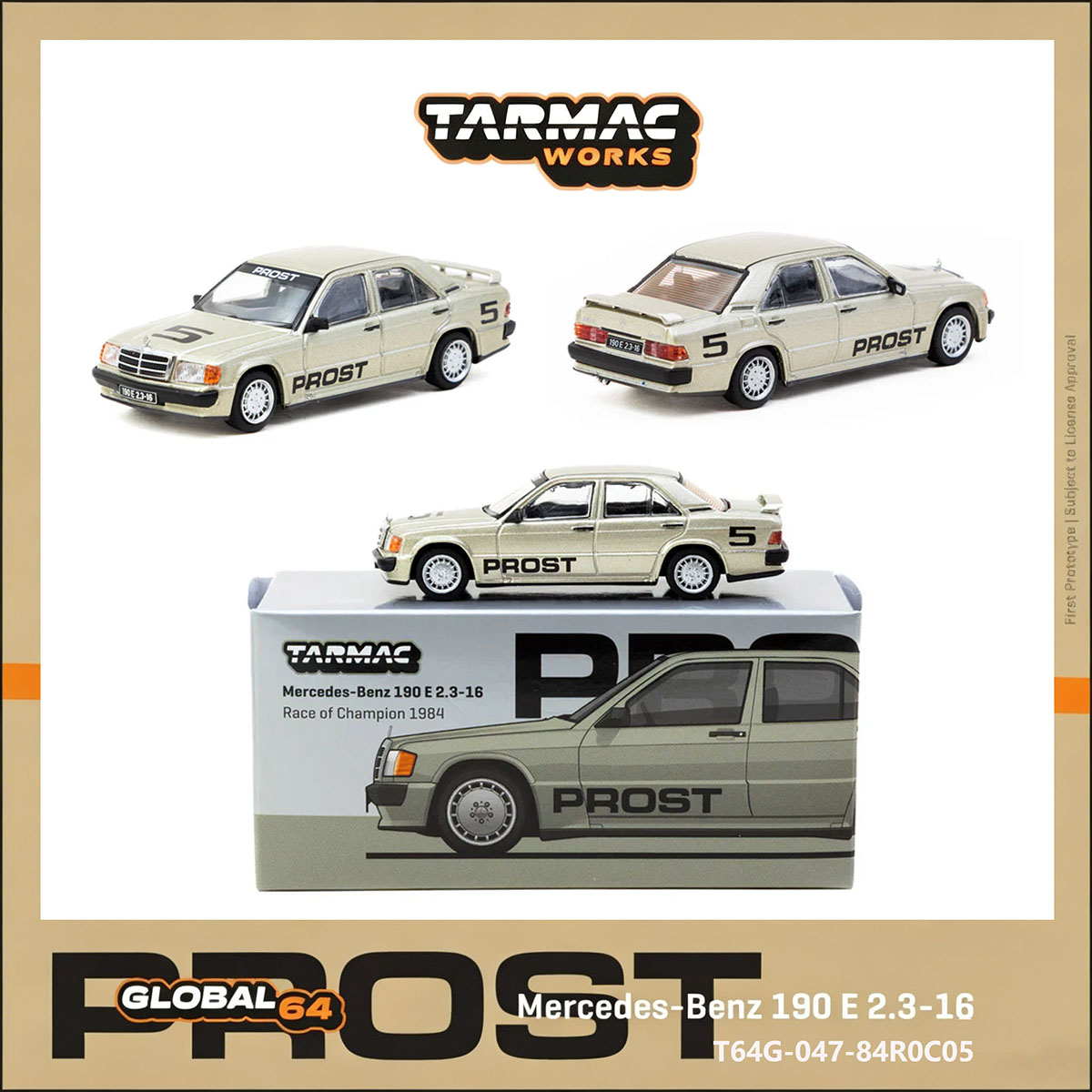 TW 1:64 Mercedes 190E #5 Alain - đánh giá và giá Die Cast Car 1 64