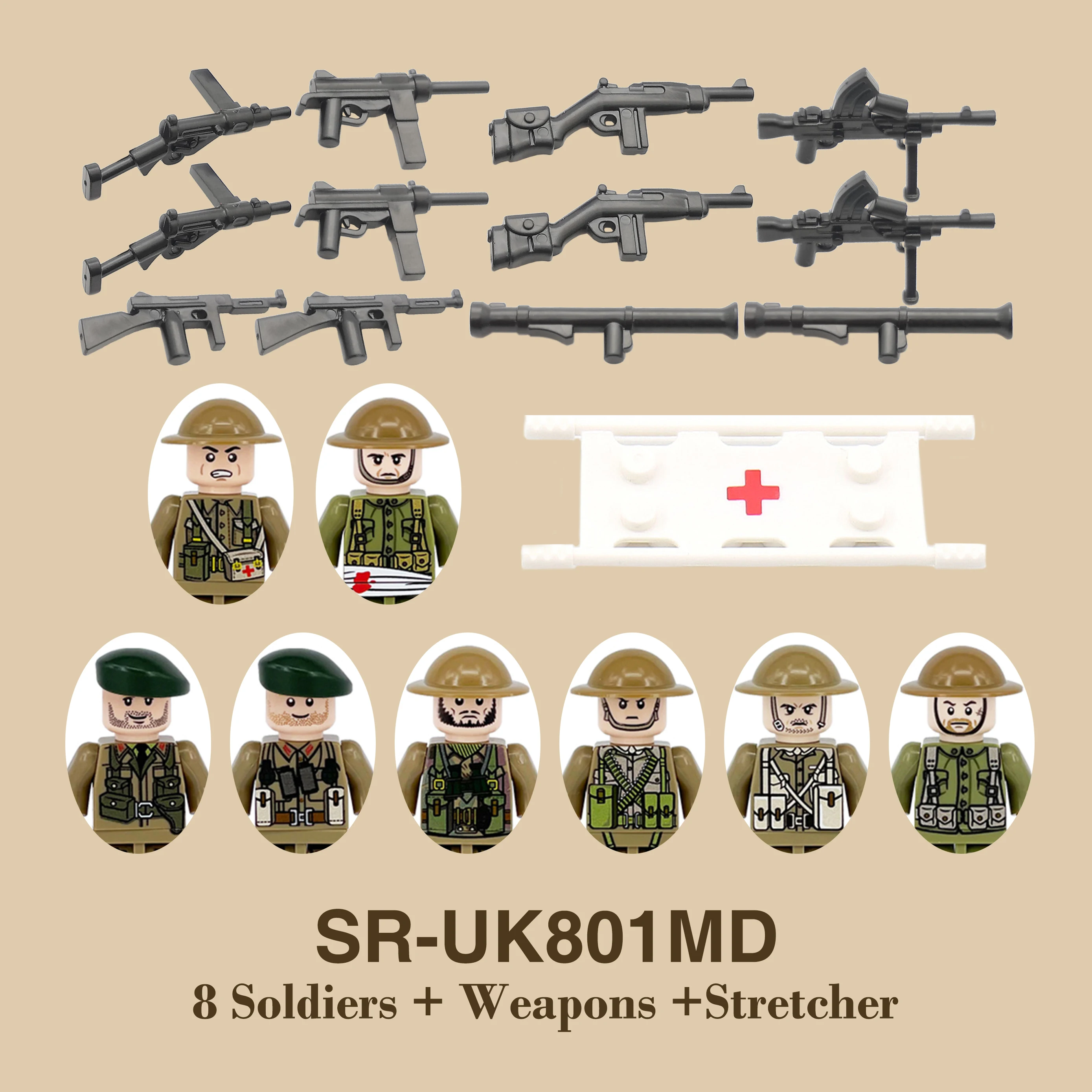 DIY WW2 Infantry Medical Corp  - đánh giá và giá Lego Minifigure Holder