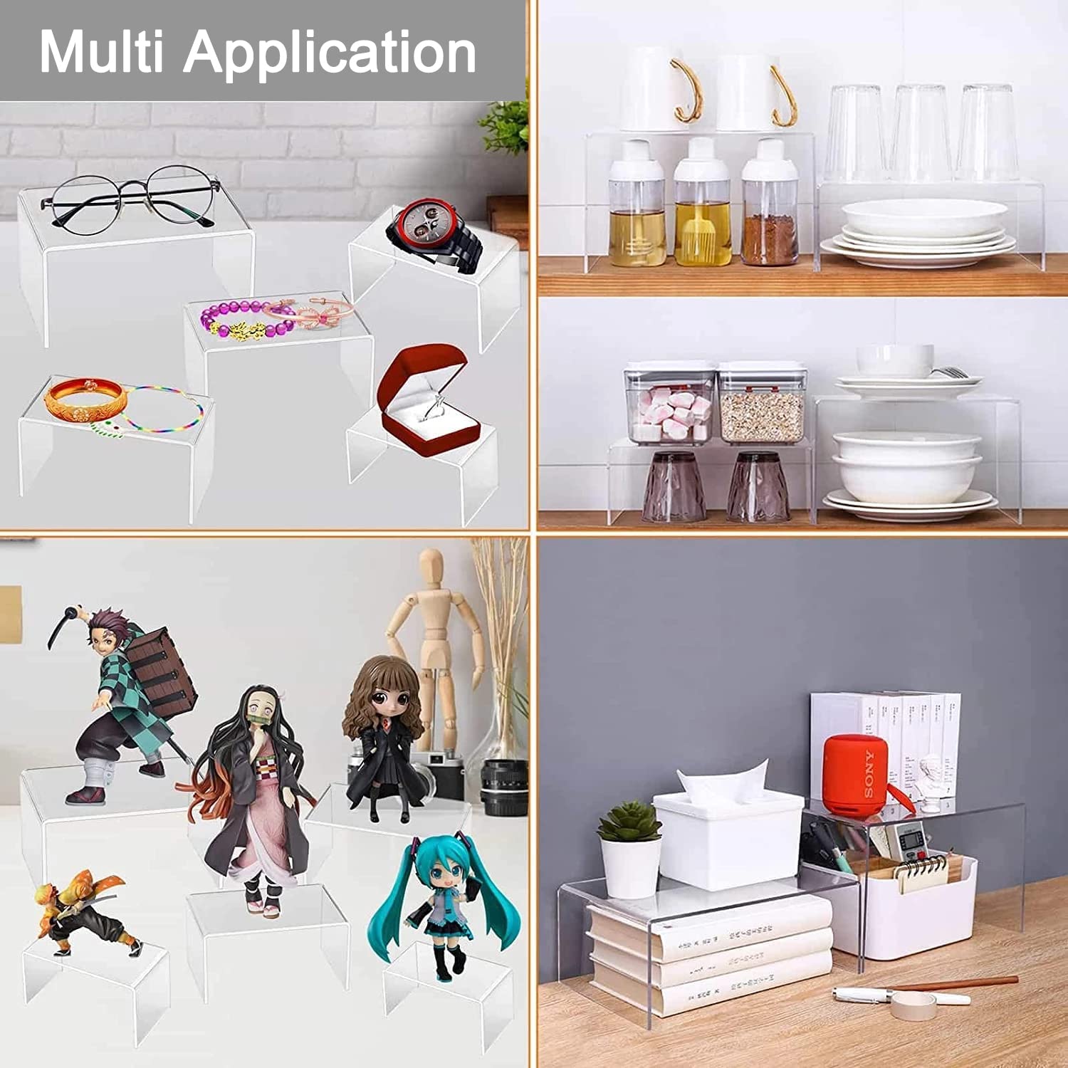 U Shape Acrylic Display Risers - đánh giá và giá Pop Display Shelf