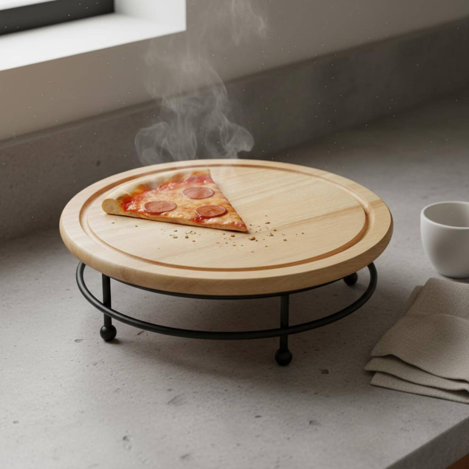 Pizza Stand Retro Design Round - đánh giá và giá Display Risers Set