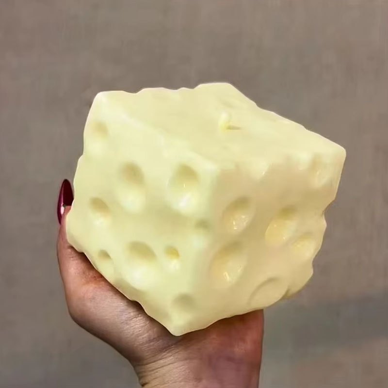 ◑Jumbo Cheese Cube Stress Ball - đánh giá và giá Fidget Cube Original