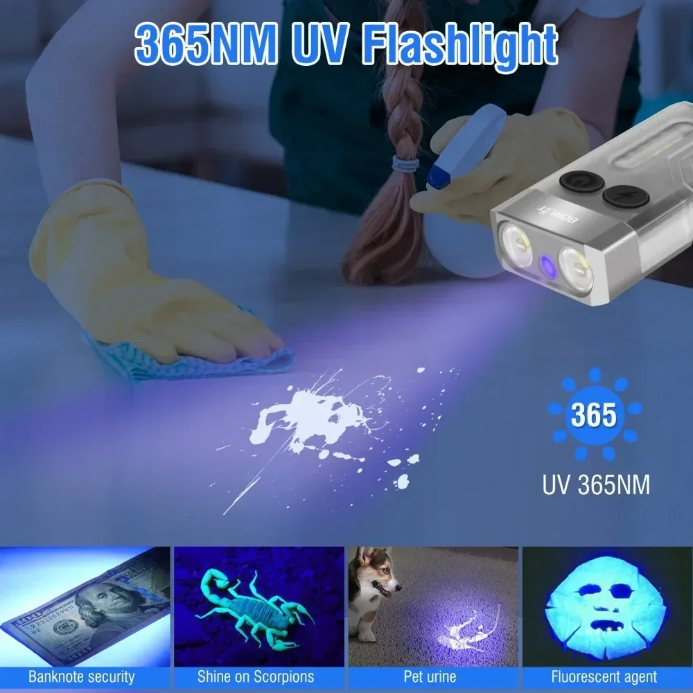 BORUiT V10 Keychain UV LED EDC - đánh giá và giá Fidget Cube Original