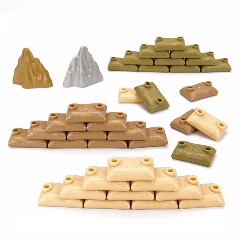50PCS MOC Military Sandbag Bui - đánh giá và giá Lego Minifigure Holder