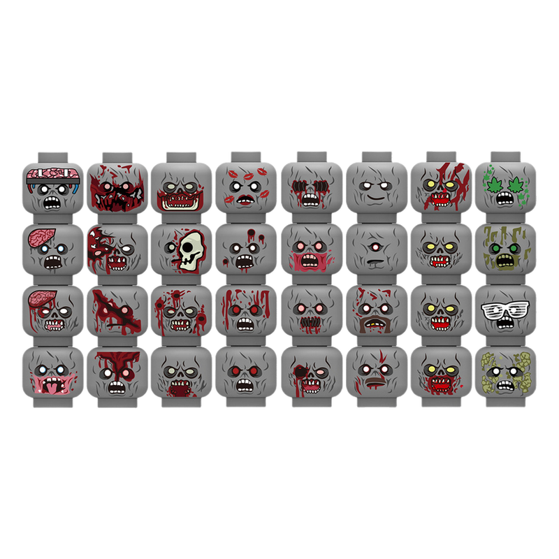 Injured Emotional Face Heads B - đánh giá và giá Lego Minifigure Holder