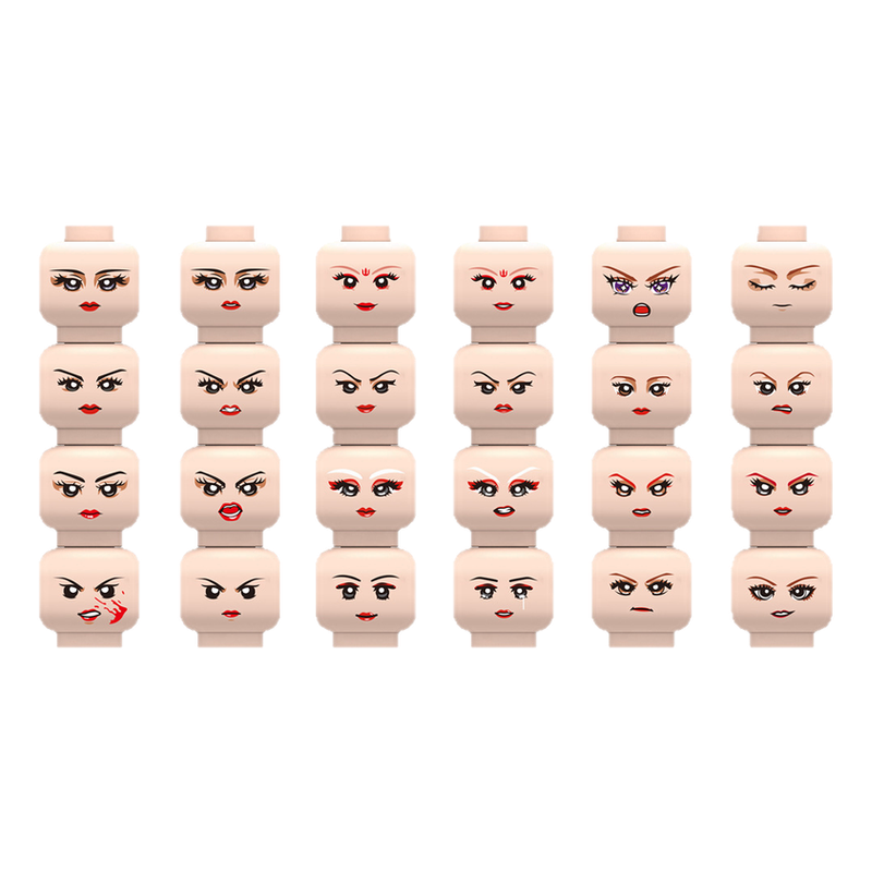 Injured Emotional Face Heads B - đánh giá và giá Lego Minifigure Holder