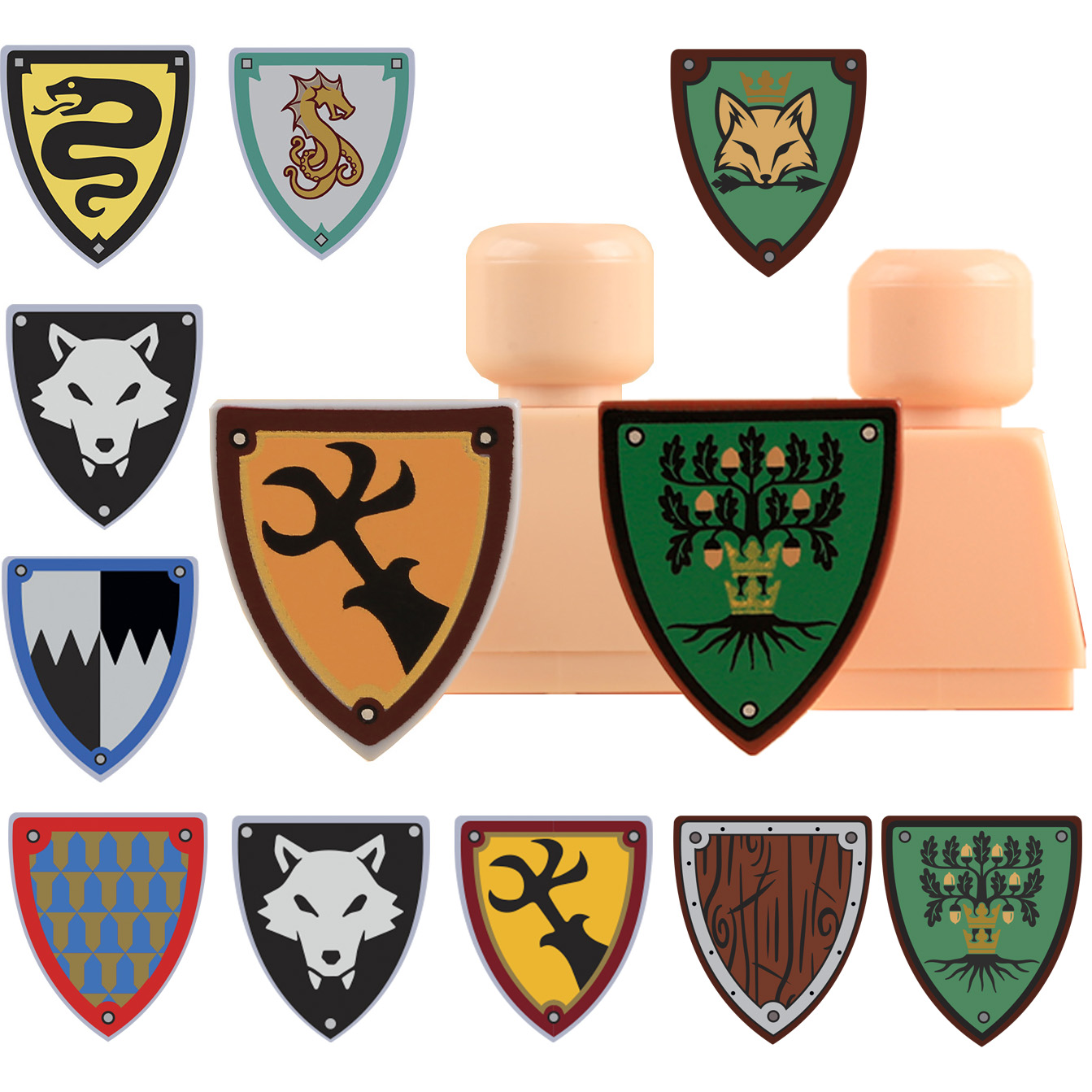 MOC Medieval Knights Black Wol - đánh giá và giá Lego Minifigure Holder